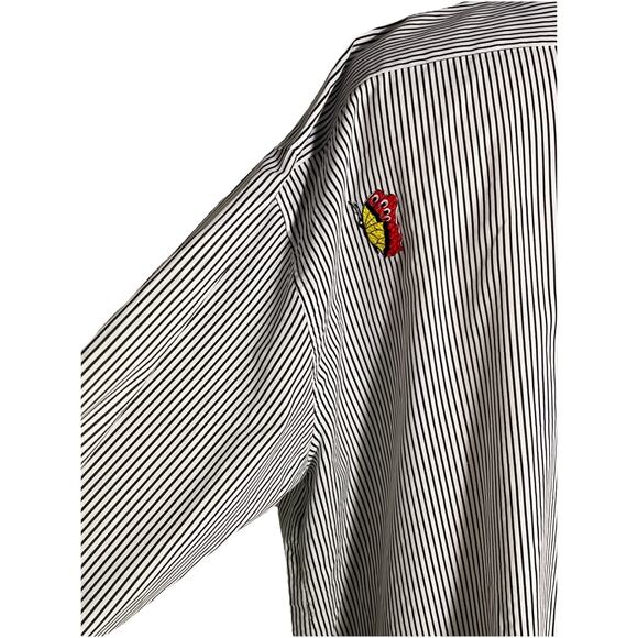 Vintage Mili Designs Stripe Button Down Butterfly / Rhinestone Blouse 1X - Picture 7 of 9